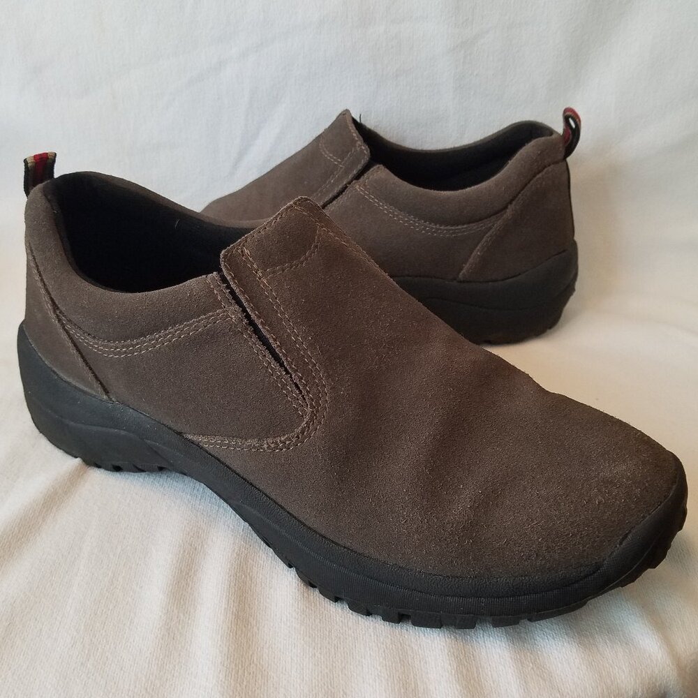 St Johns Bay Mens Brown Casual Slip-on Leather Loafers Size 12 M